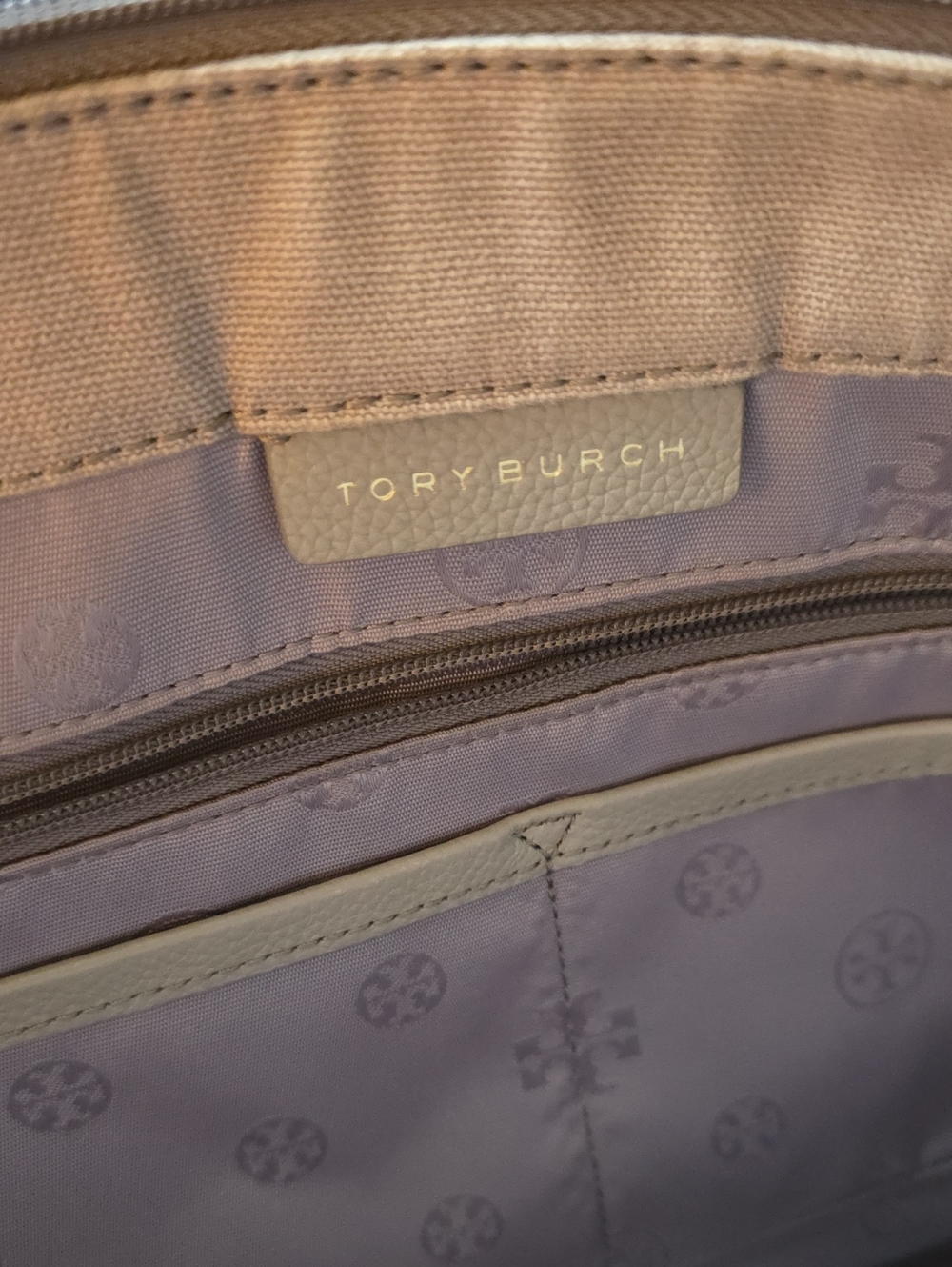 Tory Burch Ella Large Leather & Canvas Tote - Picture 2 of 15